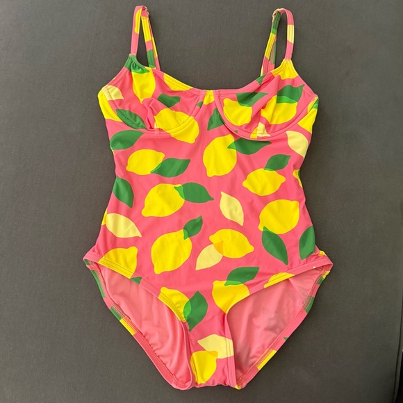 kate spade Other - Kate Spade New York Sea Star Pink Lemon One Piece Swim Bathing Suit Size Small